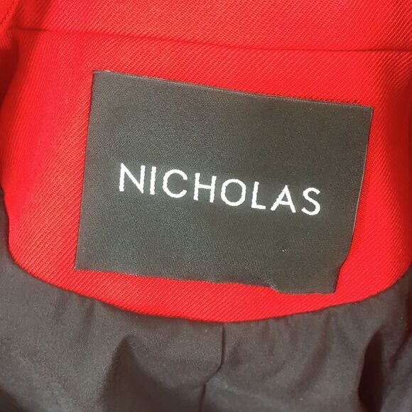 NICHOLAS Red Suiting Blazer Size 2 - Picture 9 of 9